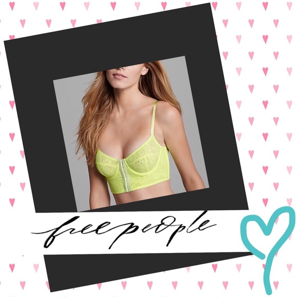 Free People Other - Free People bralette/bustier yellow lace S